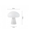 Wiederaufladbare LED Pilz Tischleuchte - Weiß, Touch dimmbar, CCT, IP54