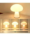 Wiederaufladbare LED Pilz Tischleuchte - Weiß, Touch dimmbar, CCT, IP54