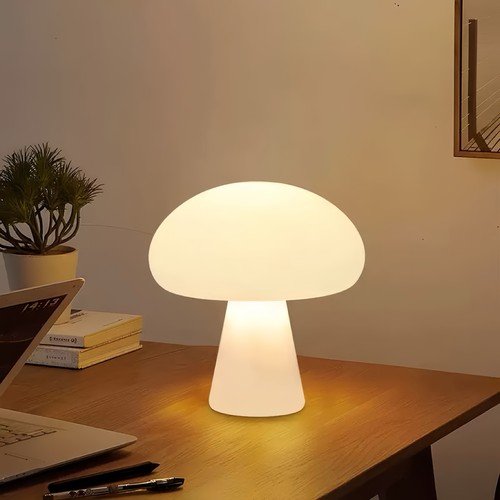 Wiederaufladbare LED Pilz Tischleuchte - Weiß, Touch dimmbar, CCT, IP54