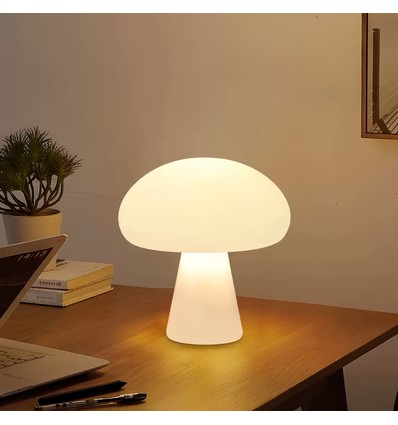 Wiederaufladbare LED Pilz Tischleuchte - Weiß, Touch dimmbar, CCT, IP54