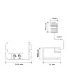 PIR Bewegungs- und Lichtsensor 800W - IP65, Einbausensor
