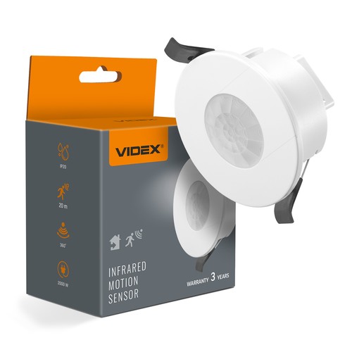 PIR Bewegungs- und Lichtsensor 1200W - Weiß, Unterputz-Sensor
