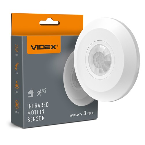 PIR Bewegungs- und Lichtsensor, 800W - Weiß, Unterputz-Sensor