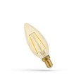 E14 5W LED-Lampe - C35, Filament, bernsteinfarbenes Glas, extra warm