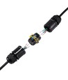 Schwarze runde Abzweigdose, 5-polig - IP68 wasserdicht, für Kabelverbindungen, Ø4-14mm Kabel