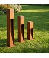 Corten Gartenleuchte - 70 cm, 12W, IP65 Außenbereich, inkl. Leuchtmittel