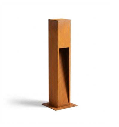 Corten Gartenleuchte - 70 cm, 12W, IP65 Außenbereich, inkl. Leuchtmittel