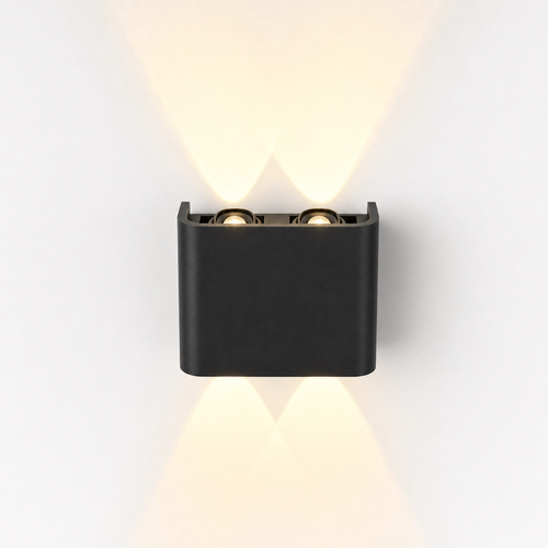 4W Luna Up/Down Wandleuchte - IP54 Außen, CCT, 3 Lichtfarben, Schwarz, inkl. Leuchtmittel
