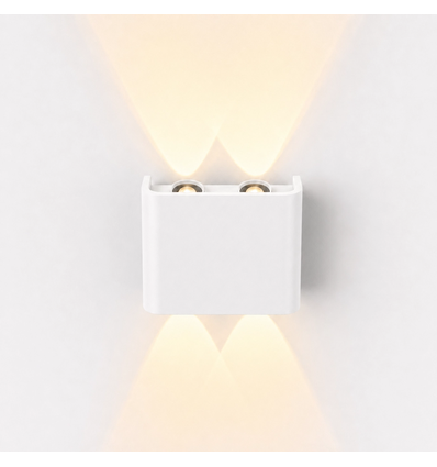 4W Luna Up/Down Wandleuchte - IP54 Außen, CCT, 3 Lichtfarben, weiß, inkl. LED