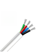 5m RGB Kabel, weiß rund - 4x0,35mm², 12V-24V für LED Streifen
