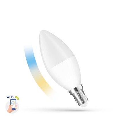 E14 5W Smart Home LED-Lampe - C38, Tuya/Smart Life, funktioniert mit Google Home, Alexa und Smartphones