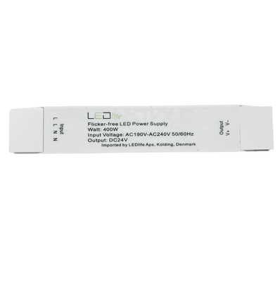 400W / 24V DC Netzteil - 16.6A, IP20 Innenbereich, Flicker free