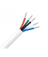 20m RGBW Kabel, weiß rund - 5x0,35mm², 12V-24V für LED-Streifen