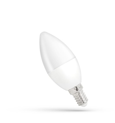 E14 8W LED-Kerzenlampe - C38, mattiertes Glas
