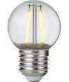 E27 1,5W LED Tropfenlampe - G45, Filament, bruchsicher, Klarplast, 2700K