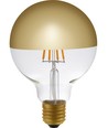 E27 4W dimmbare LED-Tropfenlampe - G95, Kopfspiegel Gold, 350lm, 2500K, Filament Globe