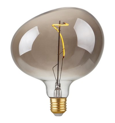 E27 4W LED Filament Flex Snoopy G150 - 130lm, 2200K, dimmbar, Rauchglas