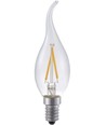 E14 1,5W dimmbare LED-Windstoßkerze - C35, 140lm, 2500K, Klarglas, Filament