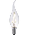 E14 1,5W dimmbare LED-Windstoßkerze - C35, 140lm, 2500K, Klarglas, Filament