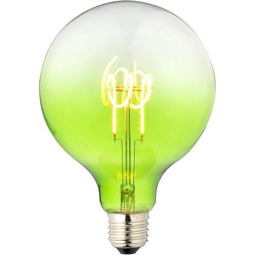 E27 4W dimmbare LED-Filament-Lampe - G125, Flex Globe, Grün, 140lm