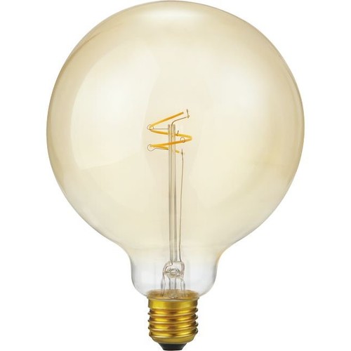 E27 4,2W Slim Flex Filament G125 - 470lm, dimmbar, 2200K, Goldglas