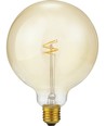 E27 4,2W Slim Flex Filament G125 - 470lm, dimmbar, 2200K, Goldglas