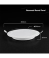 24W Ø17cm Backlit LED Einbaupanel - 3-in-1 CCT, Cree Chip, 6 Jahre Garantie, rund