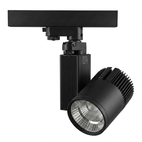 Outlet: 35W LED Schienenstrahler - 3-Phasen, schwarz, für Fleisch (Pink+3000K)