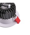 13W Ø11,4cm Einbaustrahler RGB+CCT RA93 - 24V DC, Loch: Ø9,5 cm, Maße: Ø11,4 cm, Weißer Rand