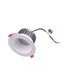 13W Ø11,4cm Einbaustrahler RGB+CCT RA93 - 24V DC, Loch: Ø9,5 cm, Maße: Ø11,4 cm, Weißer Rand