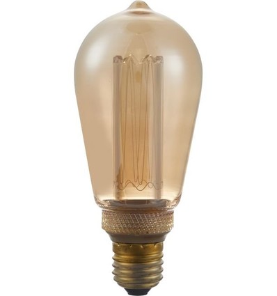 E27 3,5W dimmbare LED-Lampe - ST64, Vintage Rustika, 1800K, Goldglas, 100lm
