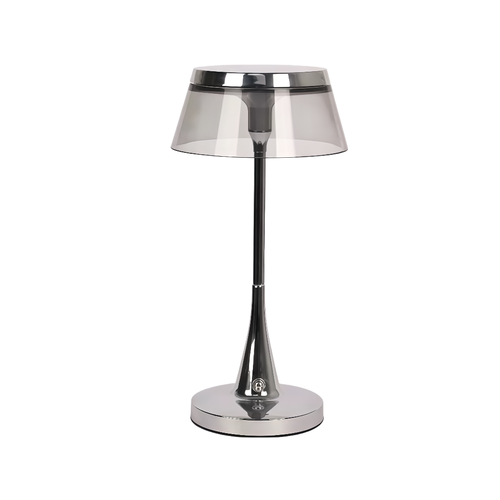 Wiederaufladbare LED-Tischleuchte - Silber, Touch-dimmbar, CCT, IP54