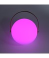 Wiederaufladbare RGB LED Tischleuchte - Weiß, inkl. Fernbedienung, IP54 Außen