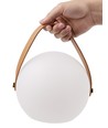 Wiederaufladbare RGB LED Tischleuchte - Weiß, inkl. Fernbedienung, IP54 Außen