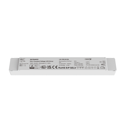 150W / 24V DC dimmbares Netzteil - 6.25A, IP20, DALI2 + Push Dim, flimmerfrei