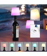 Wiederaufladbare RGB LED Flaschenleuchte - Weiß, inkl. Fernbedienung, IP54