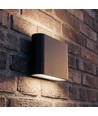 8W DuoLume Wandleuchte - Quadrat, IP65, schwarz, Up/Down, Innen/Außen, inkl. Leuchtmittel