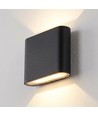 8W DuoLume Wandleuchte - Quadrat, IP65, schwarz, Up/Down, Innen/Außen, inkl. Leuchtmittel