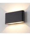 12W DuoLume Wandleuchte - Rechteck, IP65, schwarz, Up/Down, Innen/Außen, inkl. Leuchtmittel