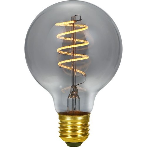 E27 4W dimmbare LED-Filament-Lampe - G80, Flex Globe, 2200K, Rauchglas