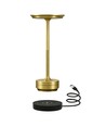 Wiederaufladbare LED-Tischleuchte mit kabellosem Laden - Gold, Touch-dimmbar, CCT, IP54