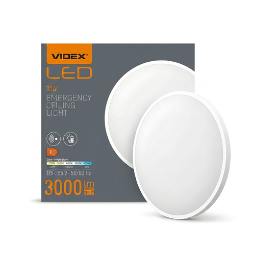 30W Sensorleuchte mit Notlicht - einstellbare Watt/CCT, IP44, Akku