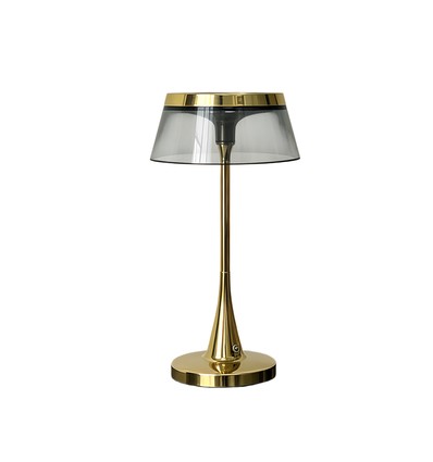 Wiederaufladbare LED-Tischleuchte - Gold, Touch dimmbar, CCT, IP54 Innen/Außen