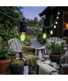 E27 1W LED Tropfenlampe in Grün mit Kohlefaden-Optik