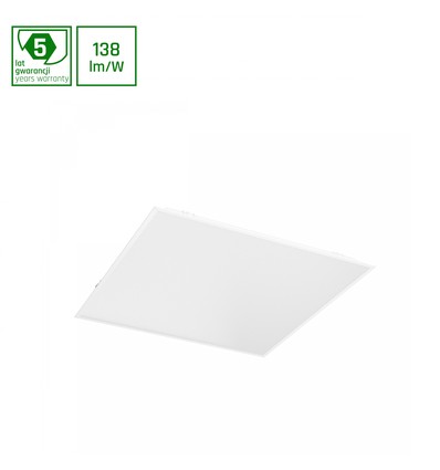 60x60 ALGINE LED Panel, 40W - Backlit, IP44, 4000K, DALI, weißer Rahmen