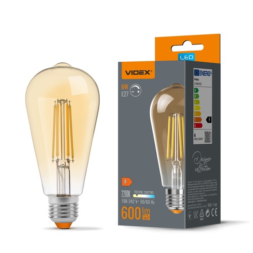 E27 6W dimmbare LED-Filamentlampe - ST64, extra warmweiß, Bronzeglas