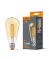 E27 6W dimmbare LED-Filamentlampe - ST64, extra warmweiß, Bronzeglas
