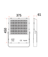 400W LED Flutlicht - 170lm/W, 90° Abstrahlwinkel, IP66, Arbeitsleuchte