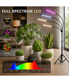 LEDlife Pflanzenlampe mit Stativ - 4 Lampen, Timer und Fernbedienung