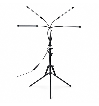 LEDlife Pflanzenlampe mit Stativ - 4 Lampen, Timer und Fernbedienung
